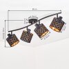 Tallaboa 4-flammige Deckenleuchte mit goldfarbenem Stoff-Metall-Schirm