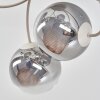 Kugel-Deckenleuchte Chehalis mit geschwungener Cluster-Anordnung, Rauchglas