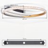 LED Deckenleuchte Calista mit Goldring, Lichtband, CCT-Lichtfarbe 3000 Kelvin warmweiß