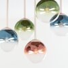 Moderne Kugel-Deckenleuchte Chehalis mit 5 bunten Glasschirmen ø 12 cm, G9-Fassung