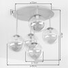 Chehalis Deckenlampe mit mehrfarbigen Glaskugeln, 5-flammig, G9, ø 45 cm