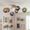 Chehalis Kugel-Deckenleuchte mit mehrfarbigem Glasschirm ø 12 cm, 6-flammig, G9