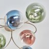 Moderne Cluster-Deckenleuchte Chehalis mit 6 bunten Glaskugeln, ø 15 cm, G9