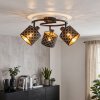 Tallaboa Deckenleuchte 3-flammig mit verstellbaren Spots und Gitteroptik