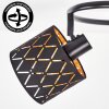 Alsen Deckenlampe 3-flammig mit goldfarbenen Metallschirmen und Lichtmuster