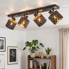 Alsen Deckenspot 4-flammig mit schwenkbaren Köpfen, Schirm Gold-Schwarz