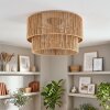 Boho-Deckenleuchte Tamir mit zweistufigem Seilschirm, E27, Schirm in Naturfarben