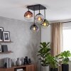 Moderne Cluster-Deckenleuchte Gastor mit 4 bunten Glasschirmen, E14, ø 15 cm