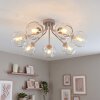 Moderne Cluster-Deckenleuchte Ripoll mit sieben klaren Glaskugeln, ø 15 cm