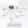 Moderne Cluster-Deckenleuchte Ripoll mit sieben klaren Glaskugeln, ø 15 cm