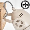 Wandspot Herford im 2er-Set mit Naturfarben-Holzhalterung, verstellbarem Kopf für die Couch