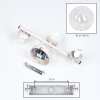Moderne Kugel-Wandleuchte Gastor im 2er-Set mit drei klaren Glasschirmen