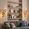 Moderne Wandleuchte Gastor im 2er-Set mit drei bunten Glasschirmen, E14