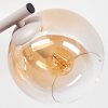 Retro-Kugel-Wandleuchte Koyoto im 2er-Set mit vertikal angeordneten drei runden Glasschirmen