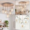 Moderne Cluster-Deckenleuchte Ripoll mit 5 klaren Glasschirmen, ø 15 cm, E14