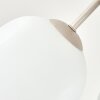 Moderne Kugel-Deckenleuchte Ripoll mit 5 weißen Glasschirmen im Cluster