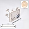 Sandfarbene Cluster-Deckenleuchte Basto mit 4 Bambusschirmen in Naturfarben