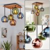 Cluster-Deckenleuchte Koyoto im Boho Style mit 5 bunten Kugelschirmen, E14