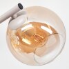 Moderne Kugel-Wandleuchte Koyoto im 2er-Set mit drei runden Glasschirmen