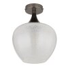 Globo Maxy Deckenlampe Nickel-Matt aus Metall mit Klarglas, E27, IP20, Ø 24 cm