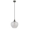 Globo Maxy Hängeleuchte Pendelleuchte aus Metall in Nickel-Matt mit klarem Glasschirm ø 24 cm