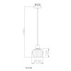 NOWA Toy moderne Pendelleuchte aus rauchfarbenem Glas, E27, IP20, ø 18 cm, 60 W