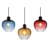 NOWA Toy Pendelleuchte 4-flammig mit mehrfarbigen Glasschirmen E27 Länge 108 cm ø 24 cm