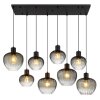 NOWA Toy 8-flammige Rauchglas-Pendelleuchte für den Esstisch, E27, 110 cm