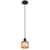 NOWA Tom Hängeleuchte Pendelleuchte mit rauchfarbenem Glasschirm Ø 15 cm E14 IP20