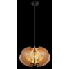 NOWA Sakura Pendelleuchte E27, moderner Stoffschirm in Naturfarben und Holzoptik