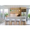 NOWA Minara LED Pendelleuchte modern mehrfarbiger Glasschirm ø 12 cm Länge 102 cm