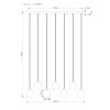NOWA Minara LED Pendelleuchte aus Metall Länge 102 cm Ø 12 cm IP20 38W 4600lm 3000K