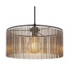 NOWA Leeds modern Hängeleuchte Pendelleuchte mit rauchfarbenem Schirm, E27 35 cm