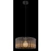 NOWA Leeds modern Hängeleuchte Pendelleuchte mit rauchfarbenem Schirm, E27 35 cm