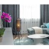 NOWA Denton moderne Stehlampe mit goldfarbenem Metallkäfigschirm, 110 cm, IP20
