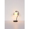 NOWA Eva Tischlampe G9 mit rauchfarben-weißem Glasschirm, Schalter am Kabel