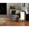 NOWA Maik Tischlampe Tischleuchte mit mattweißem Glasschirm aus Metall, E14