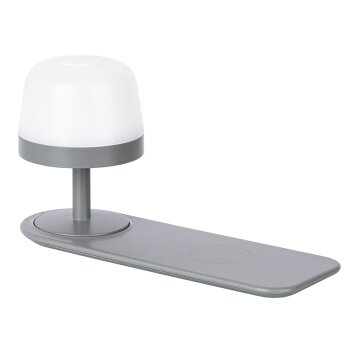 NOWA Adam LED Tischlampe modern grau IP20 3000 K 100 lm 0,9 W für Esszimmer und Wohnzimmer