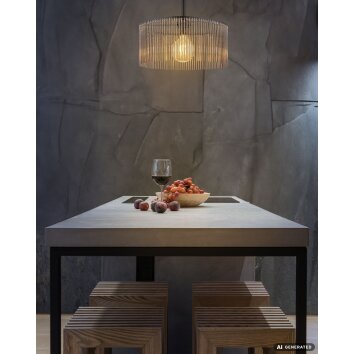 NOWA Leeds rauchfarbene Deckenleuchte als Deckenlampe Ø 35 cm E27 für Esszimmer und Wohnzimmer