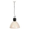 Steinhauer Frisk cremefarbene Metall-Pendelleuchte, Industrial, Länge 50 cm