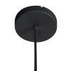 Steinhauer Sable runde Pendelleuchte mit schwarzem Stoffschirm, E27, dimmbar, Länge 45 cm, IP20