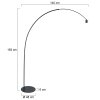 Steinhauer Curve Metall-Bogenleuchte mit Schalter E27 dimmbar, 48 cm, IP20