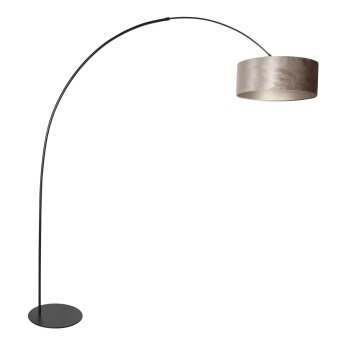 Steinhauer Curve Bogenlampe dimmbar mit Schalter, mit Rundfuß, 210 cm, modern