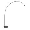 Steinhauer Curve Bogenstehlampe, Bogenlampe mit weißem Stoffschirm, E27, IP20