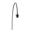 Steinhauer Curve Bogenstehlampe mit braun-schwarzem Holzschirm, E27 und Schalter
