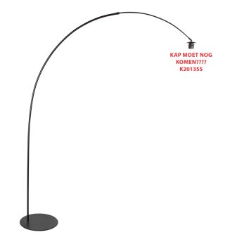 Steinhauer Curve Bogenstehlampe mit goldfarbenem Stoffschirm, Schalter, dimmbar