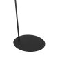 Steinhauer Zig-Zag Metall-Bogenstehlampe mit Holzschirm Naturfarben-Schwarz 173 cm