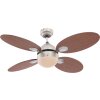 Globo WADE Deckenventilator Chrom, Edelstahl, Nickel-Matt, 1-flammig