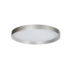 Steinhauer flache runde LED Deckenleuchte Flady, silber, dimmbar, 2700 Kelvin warmweiß