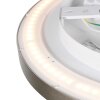 Steinhauer flache runde LED Deckenleuchte Flady, silber, dimmbar, 2700 Kelvin warmweiß